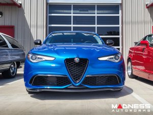 Alfa Romeo Giulia Front Canards - Carbon Fiber - V2 - Feroce Carbon - Sport/ Ti/ Veloce
